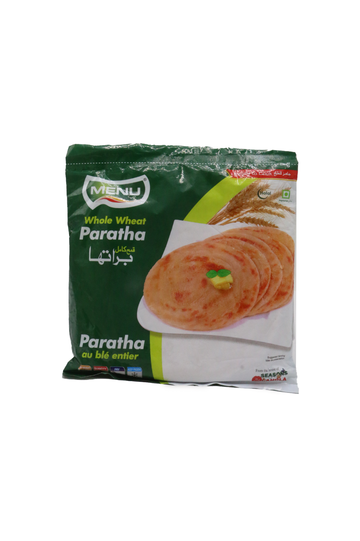 menu whole wheat paratha 400g