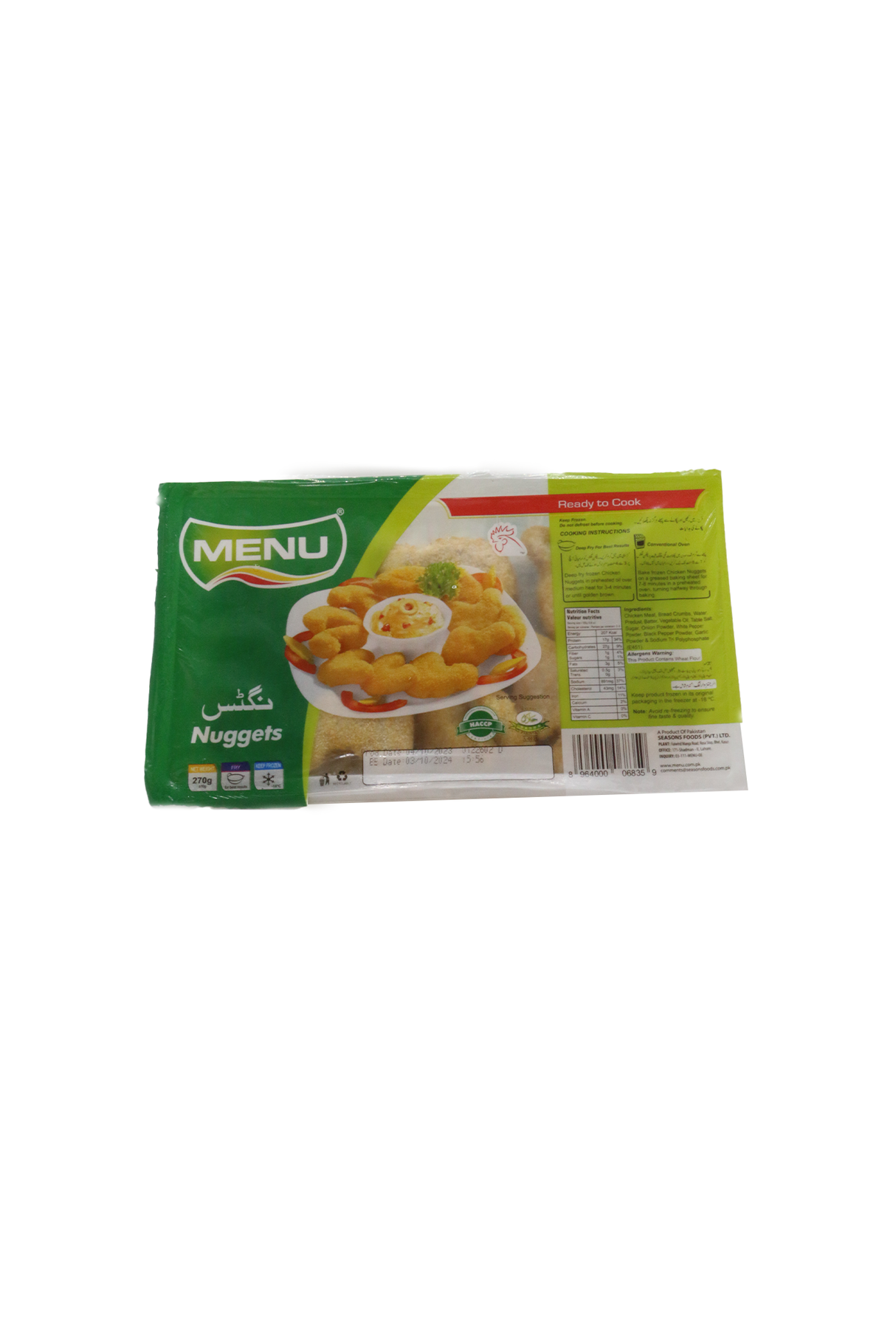 menu nuggets 270g