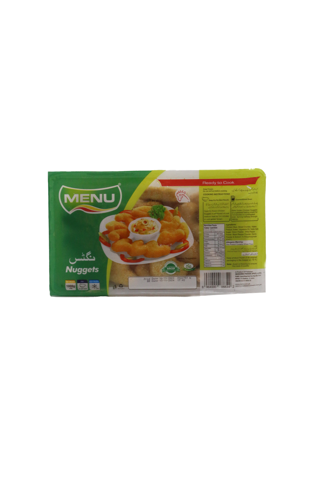 menu nuggets 1kg