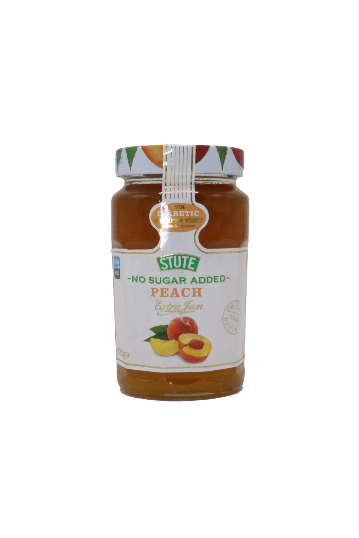 stute jam sugar free peach 430g