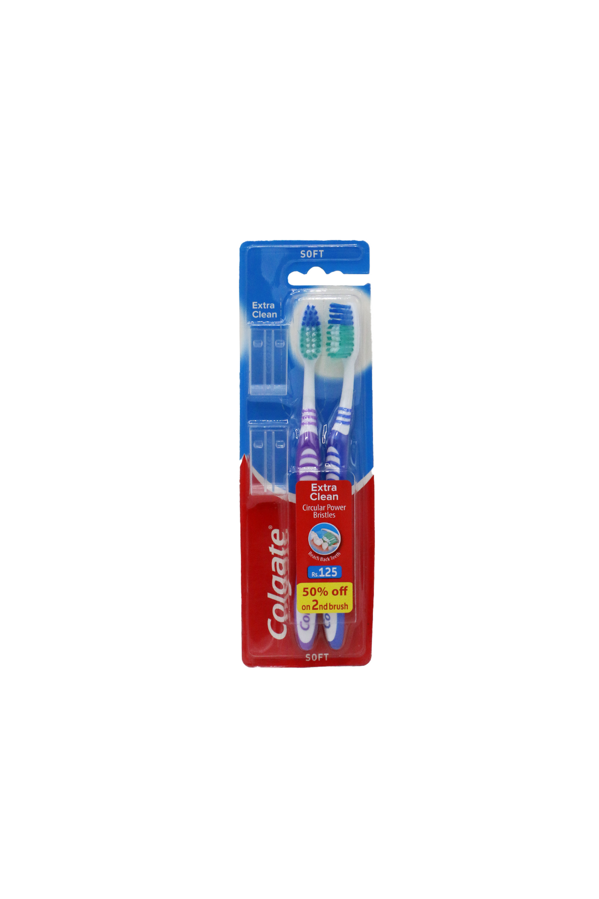 colgate tooth brush extra clean dual pack soft 2pc