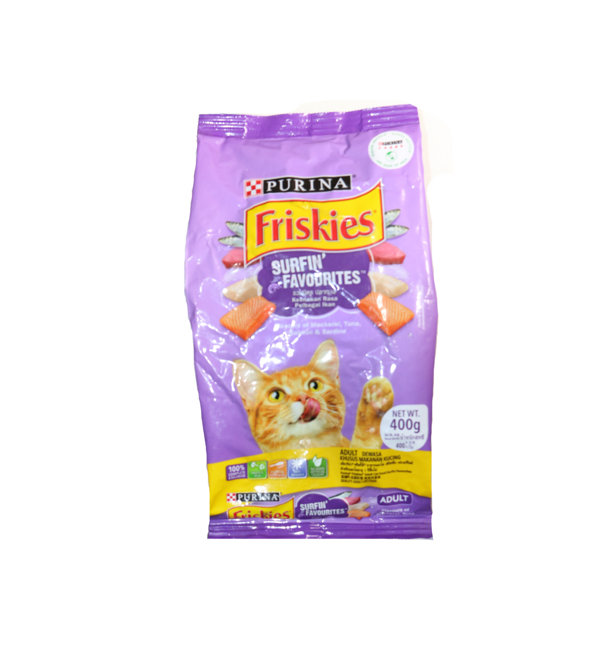 friskies cat food surfin favourites 400g