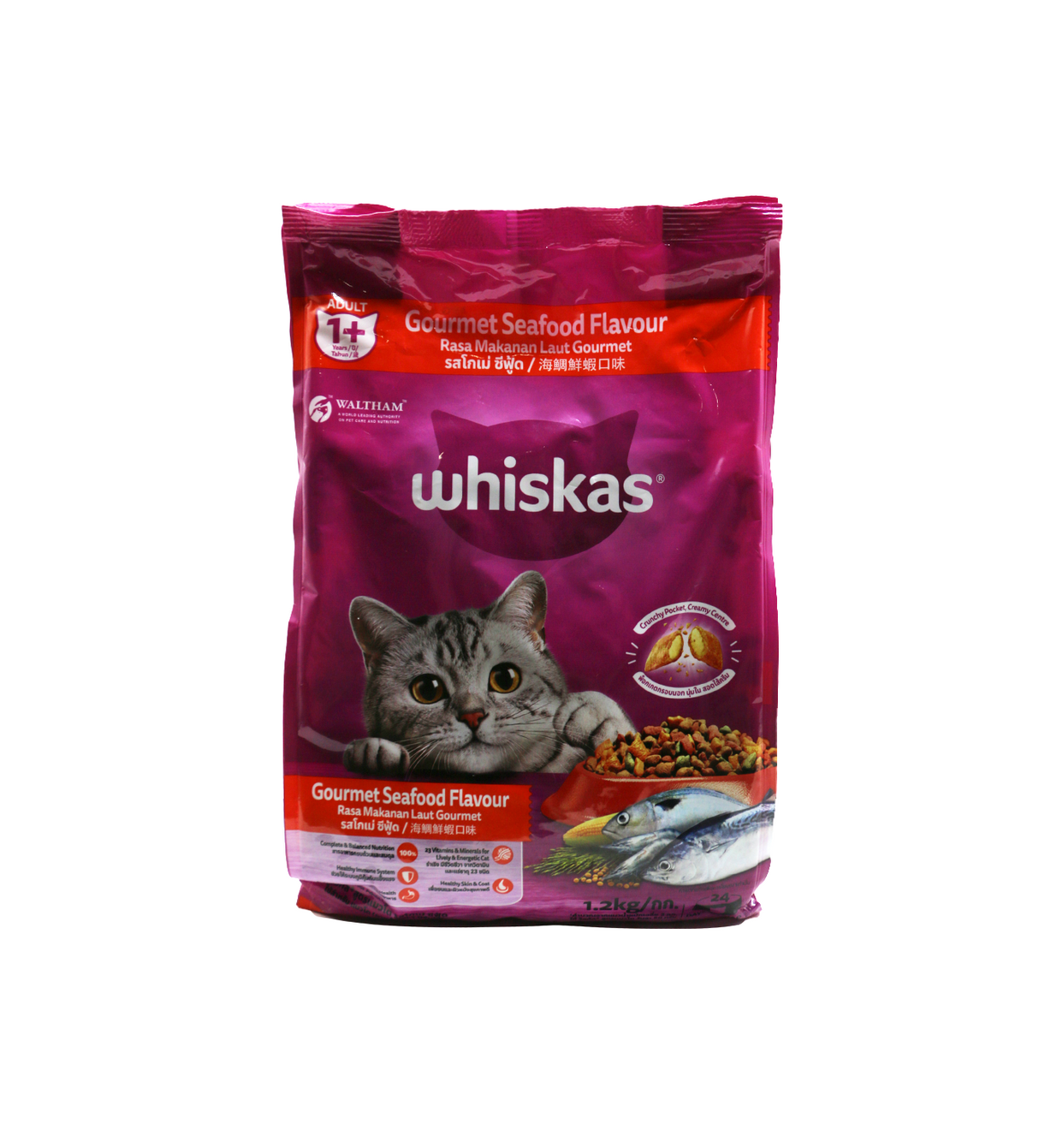 whiskas cat food gourmet seafood adult 1+ 1.2kg