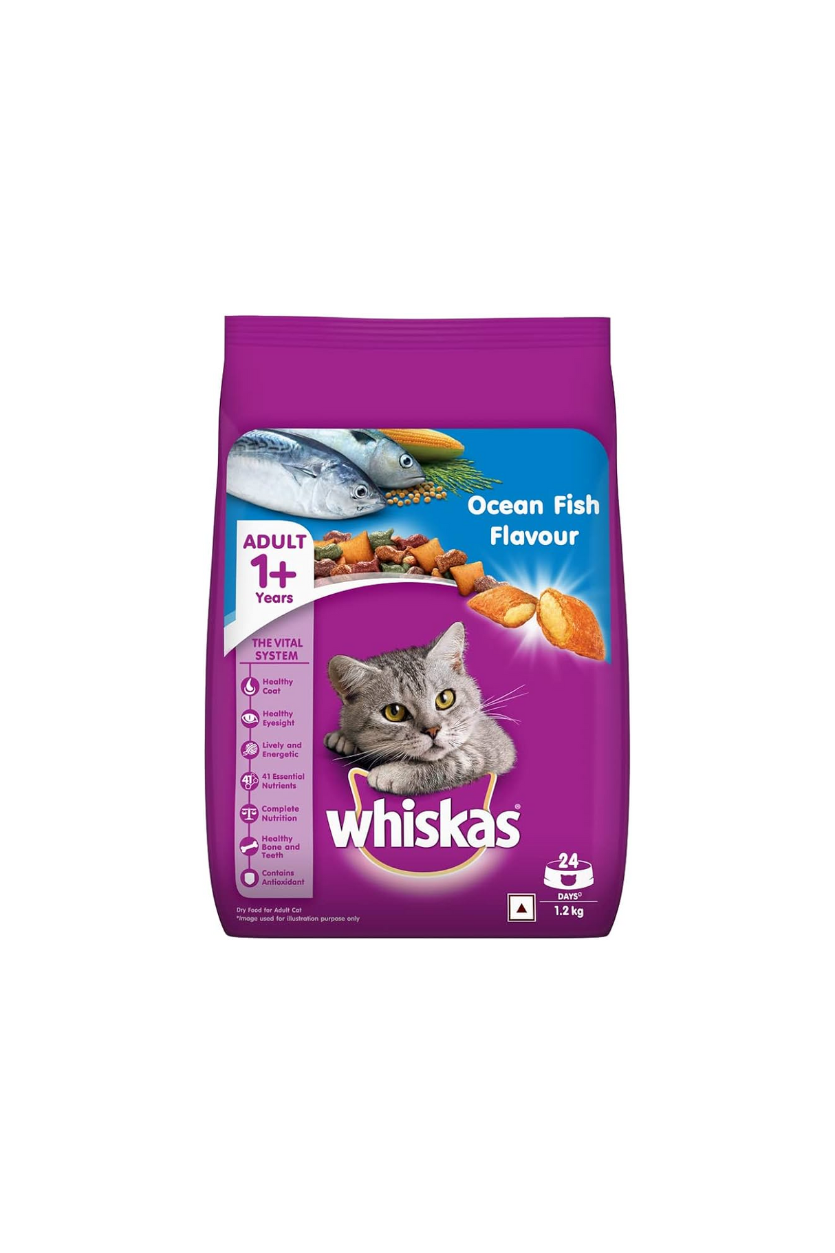 whiskas cat food ocean fish 1+ 1.2kg