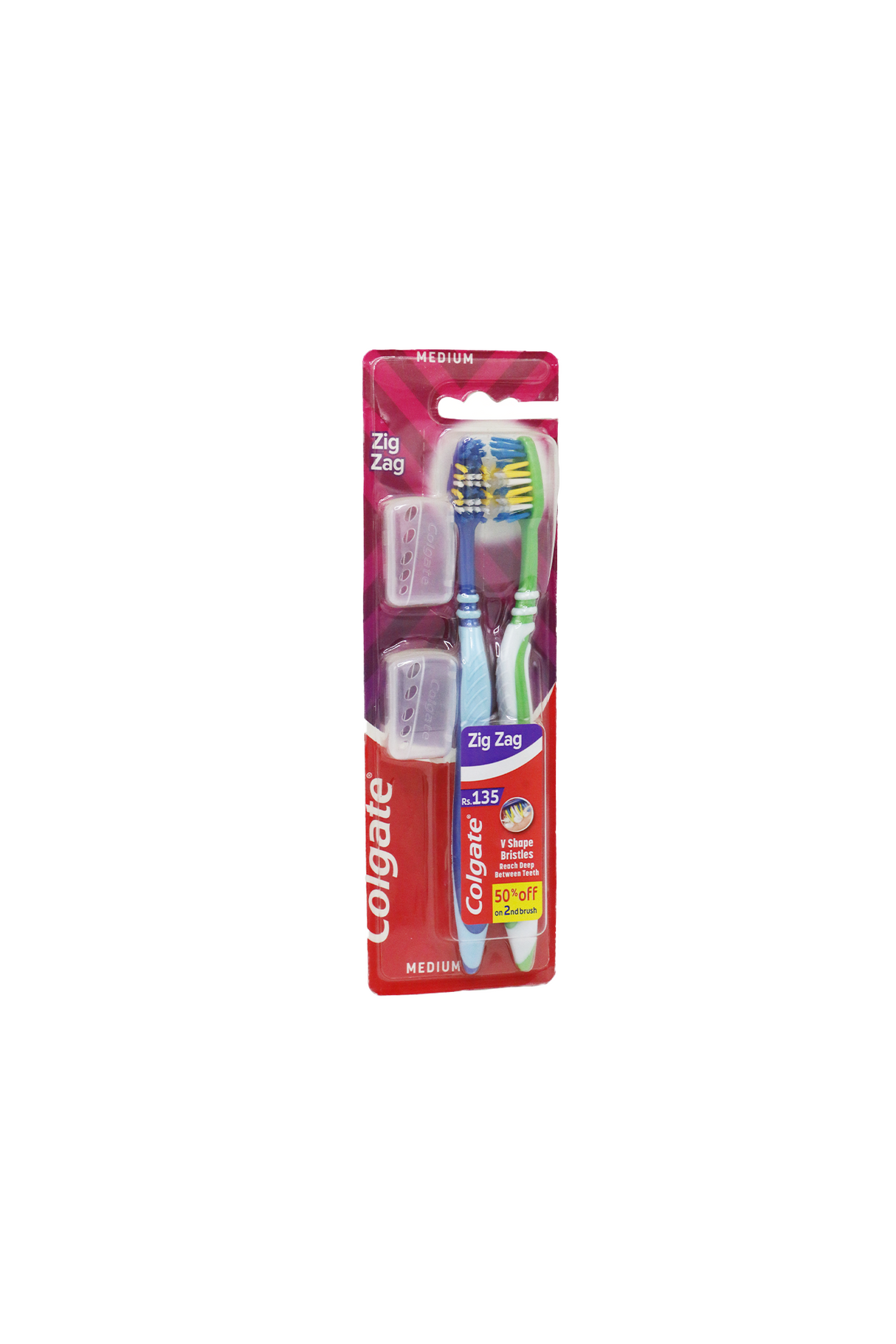 colgate tooth brush zig zag medium 2pc