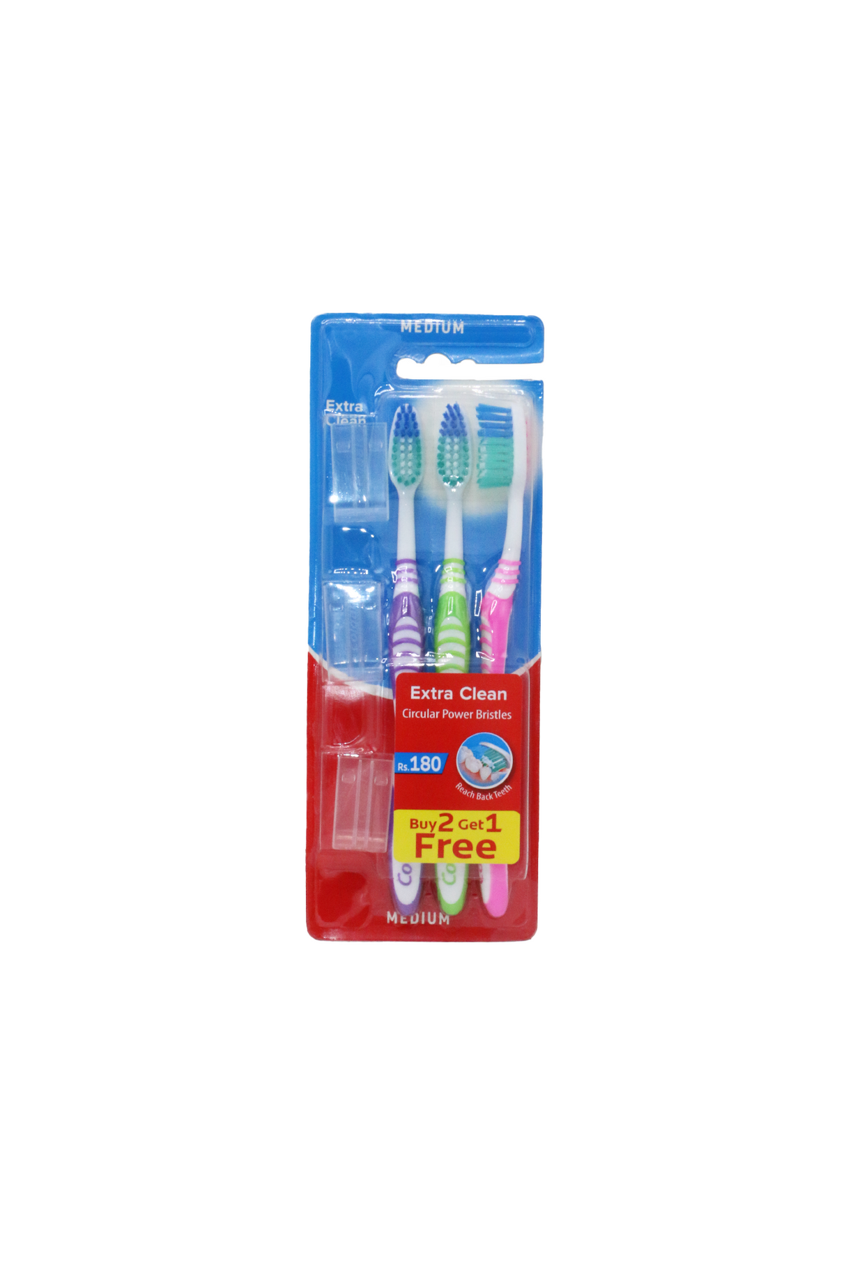 colgate tooth brush extra clean medium 3pc