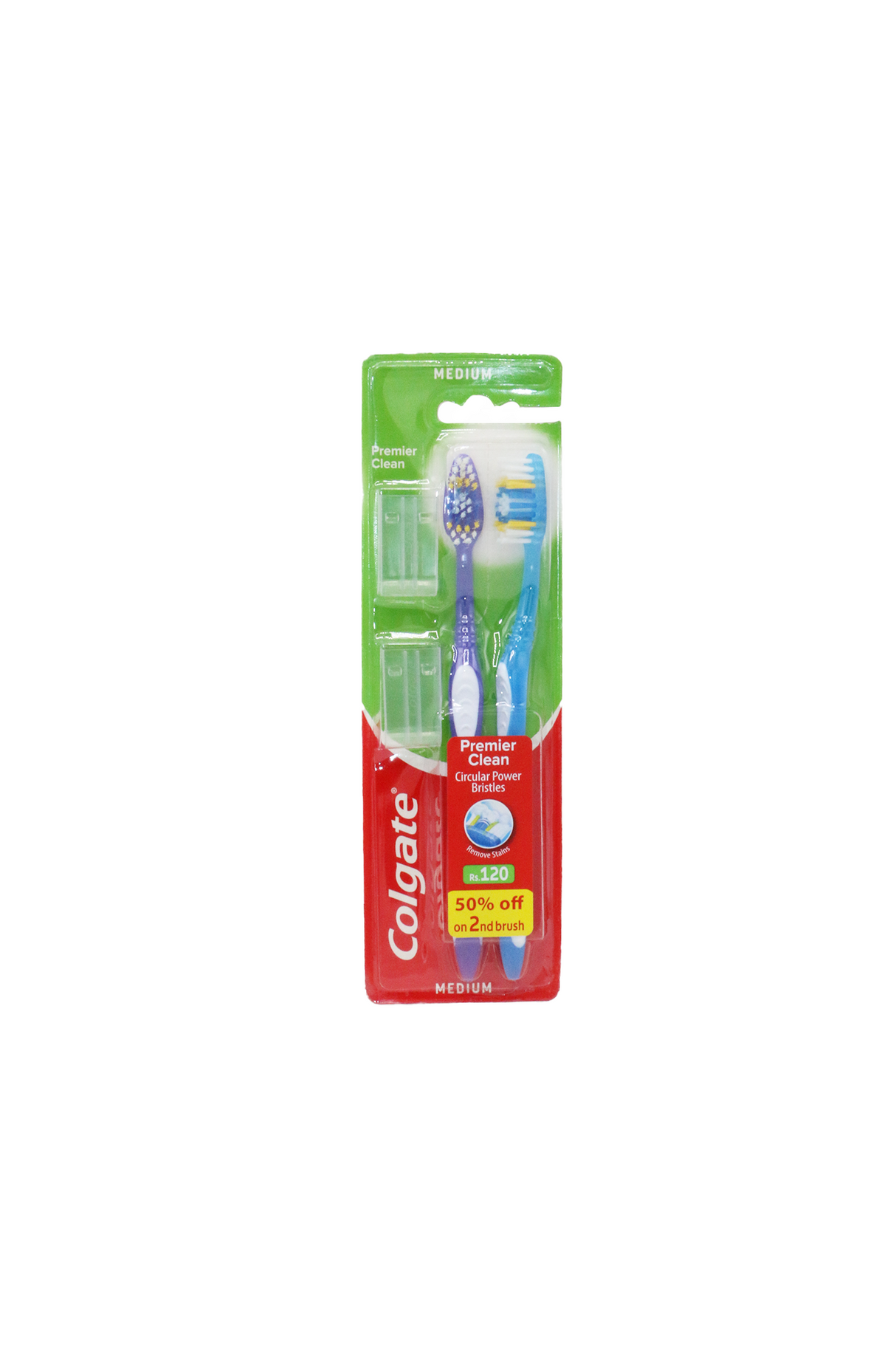 colgate tooth brush premier clean 2pc medium