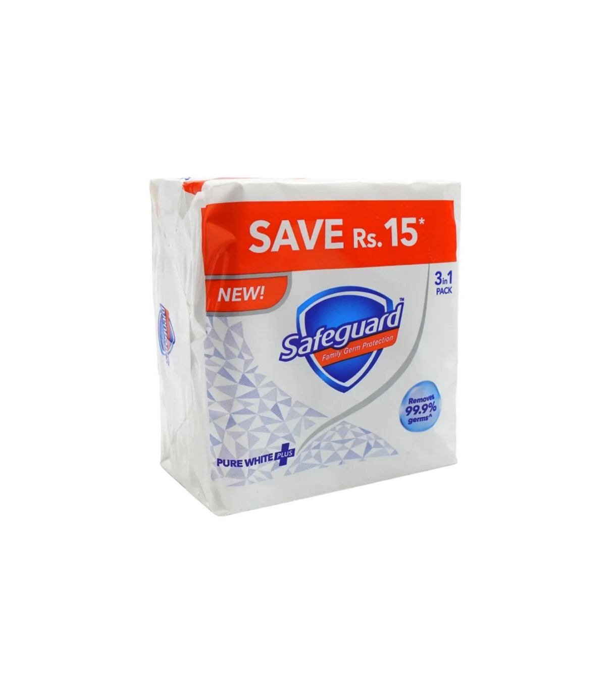 safeguard soap pure white 3pc 95g