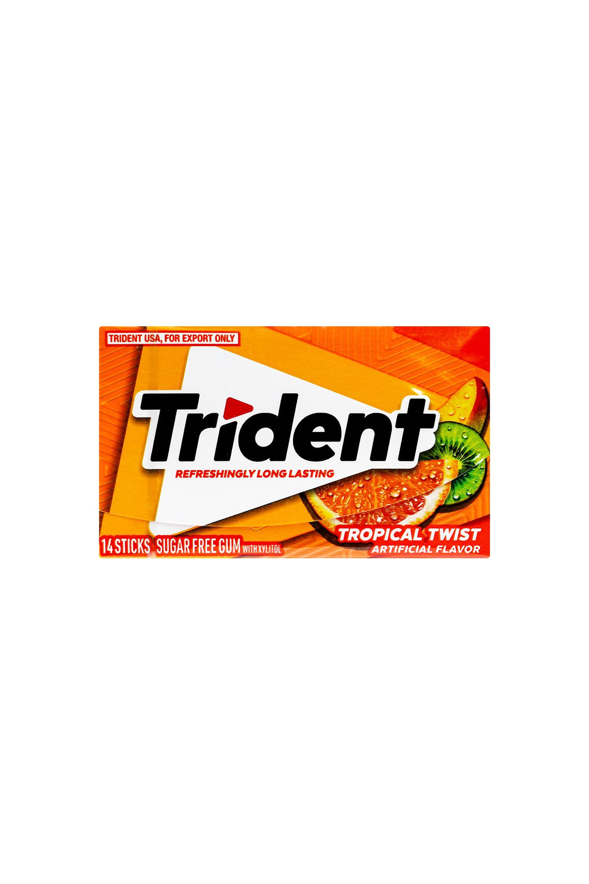 trident gum tropical twist 14 sticks 26.6g