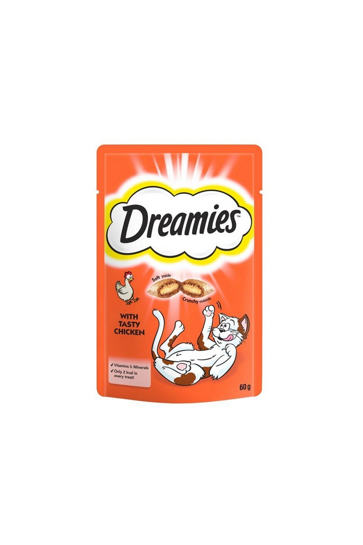 dreamies cat treat biscuit chicken 60g