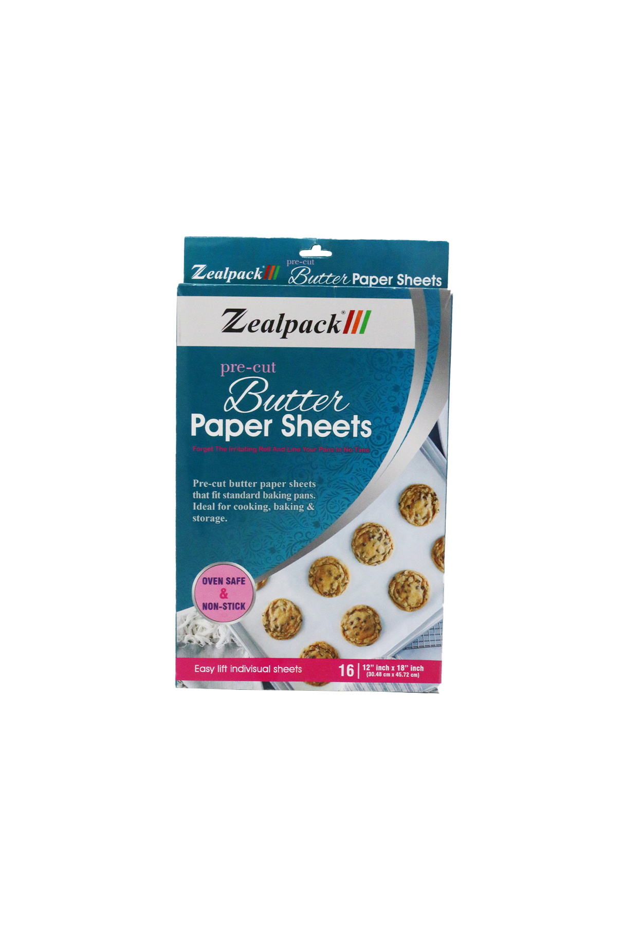 zealpack butter sheets 16 sheets 12x18inch