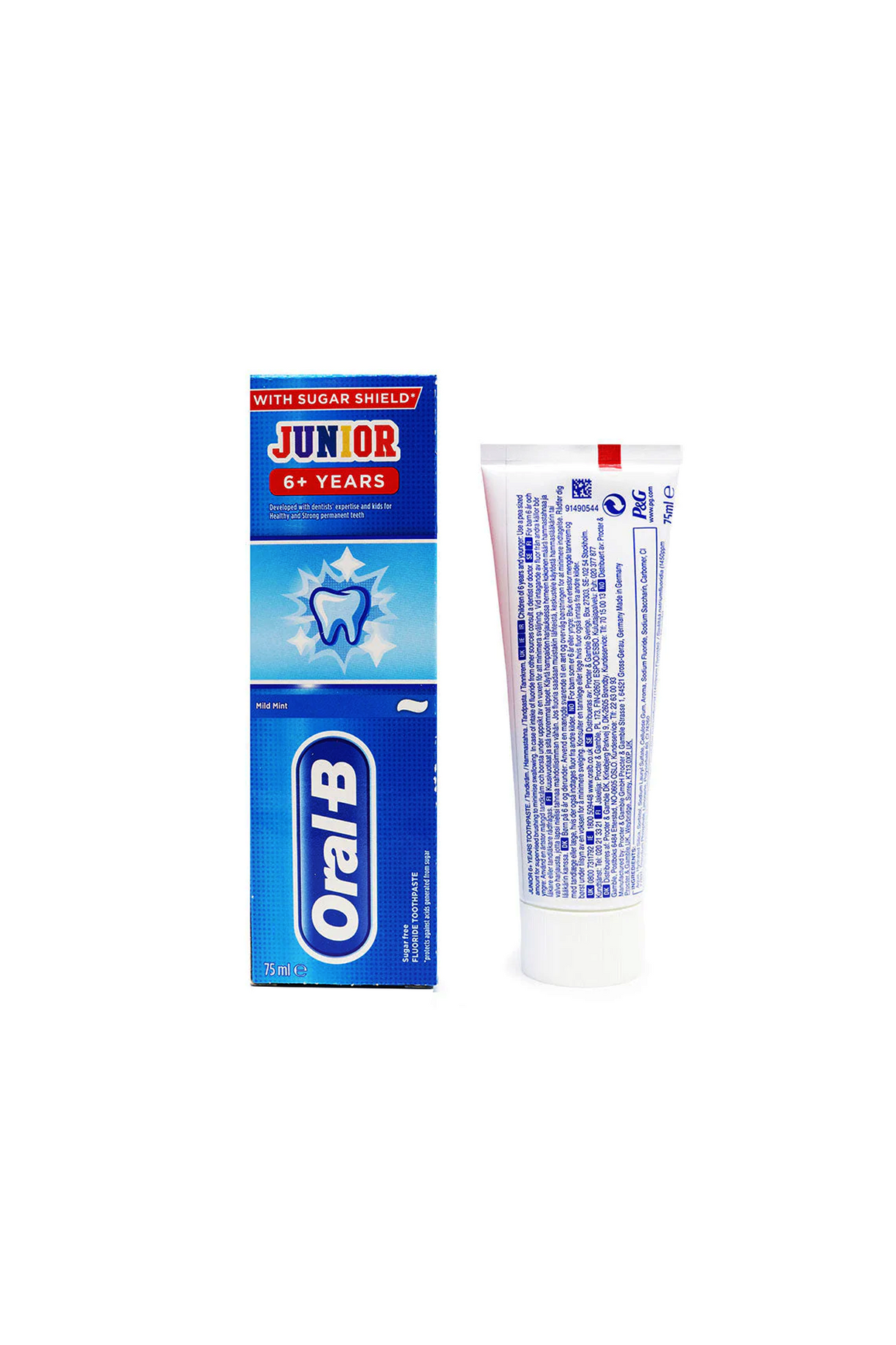 oral b tooth paste junior 6+ years mild mint 75ml germany