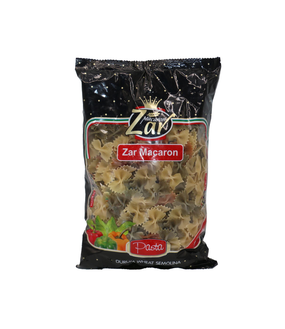 zar pasta vegetables farfalle 500g