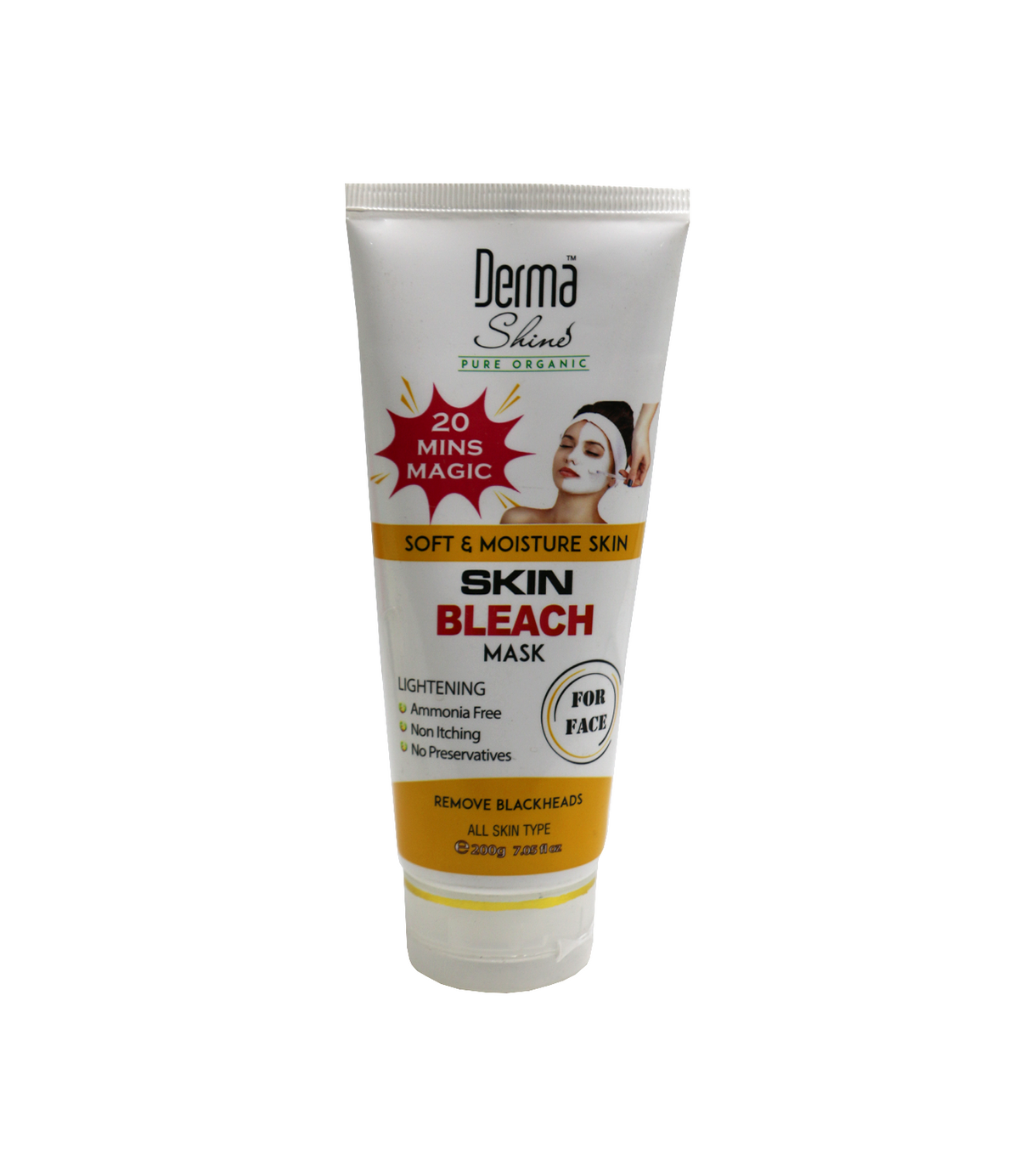 derma shine lightening bleach mask 200g