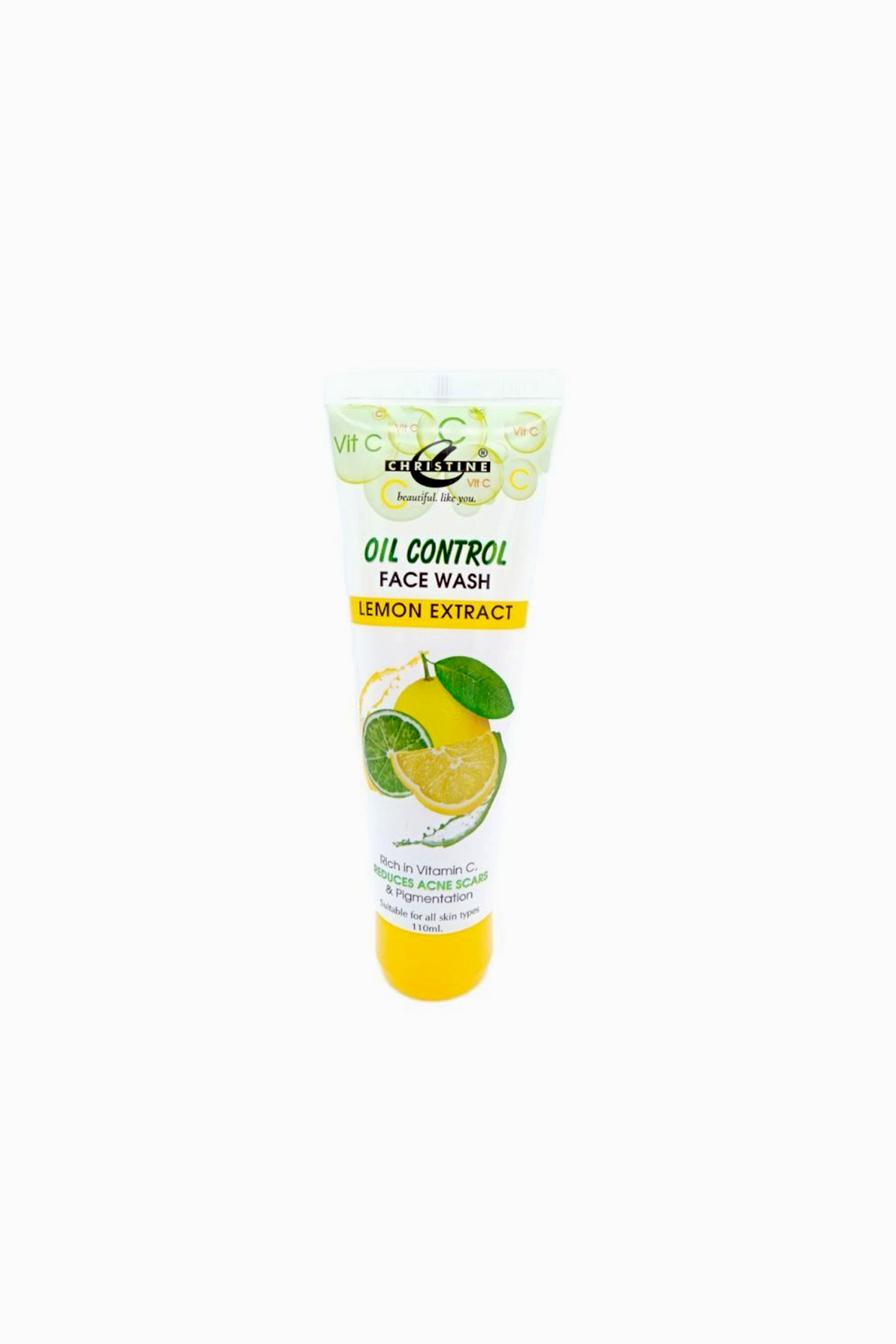 christine face wash lemon extract 110g