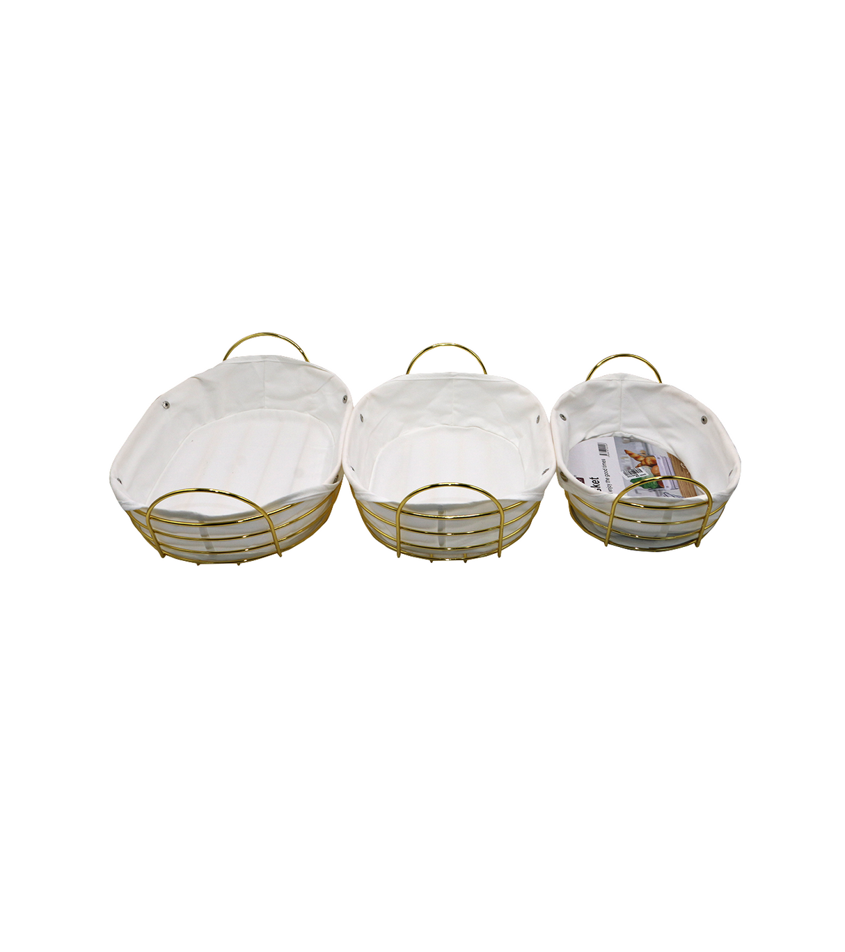 ss bread basket 3pc oval china