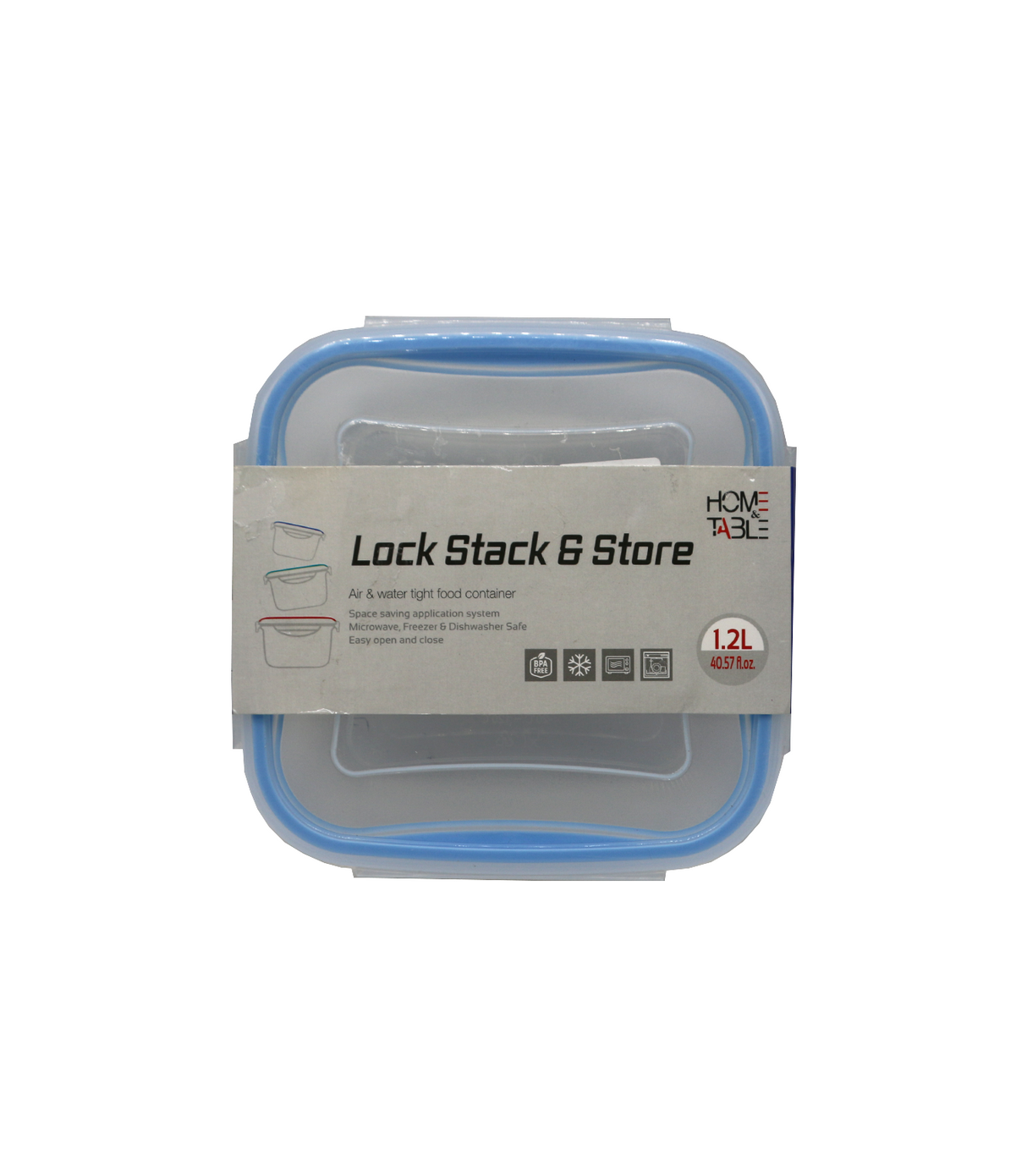 h&t plastic storage box 1.2l pak fkt12