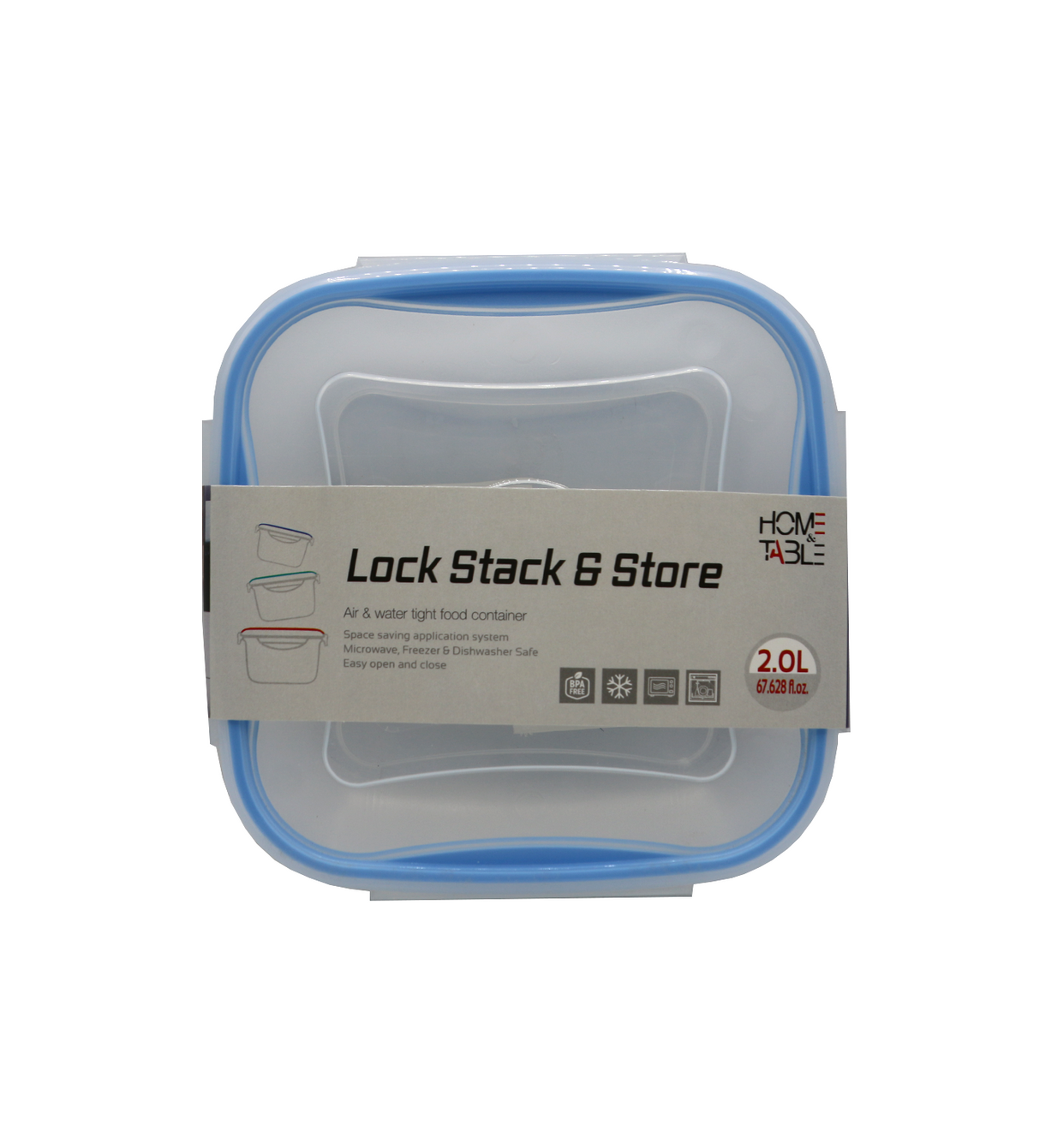 h&t plastic storage box 2l pak fkt20