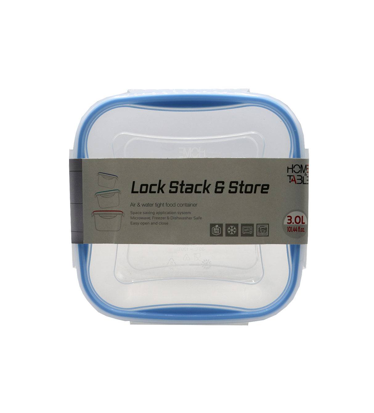 h&t plastic storage box 3l pak fkt30