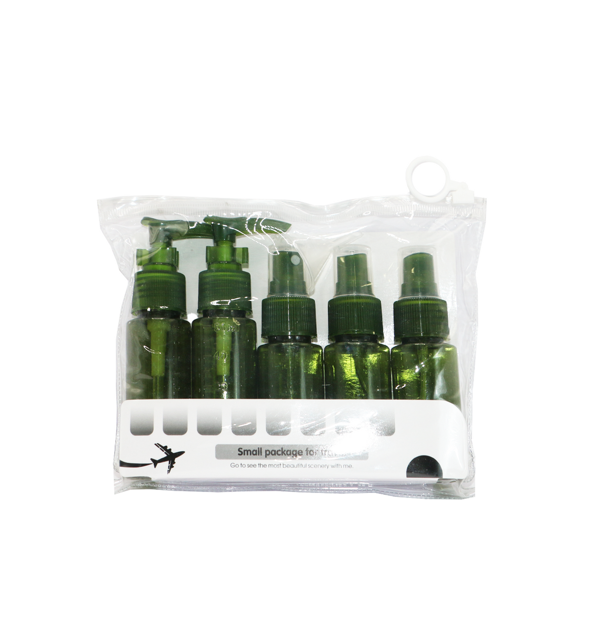 mini travel bottle with funnle 6pc set china 818