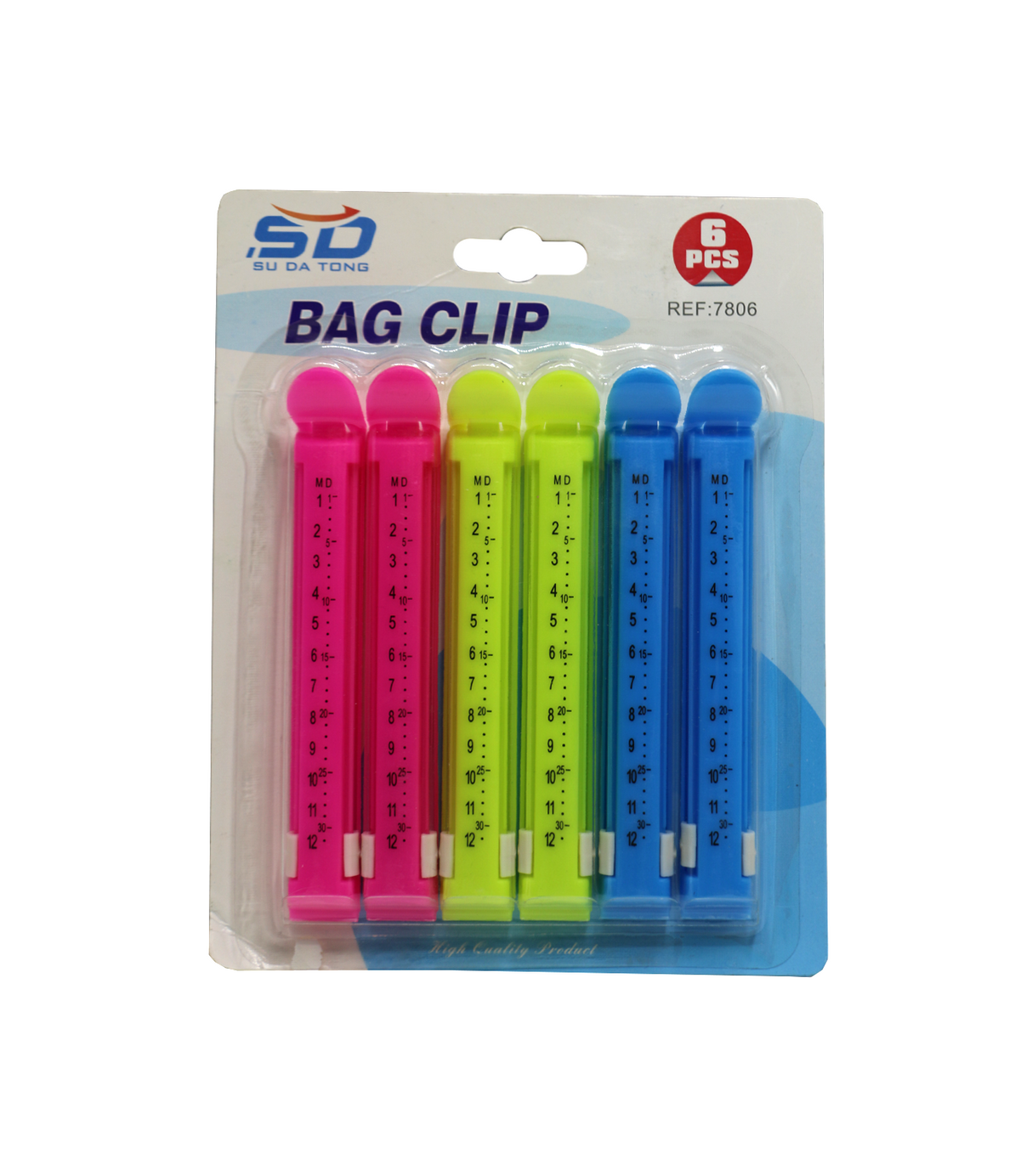 plastic bag clip 6pc china 7806