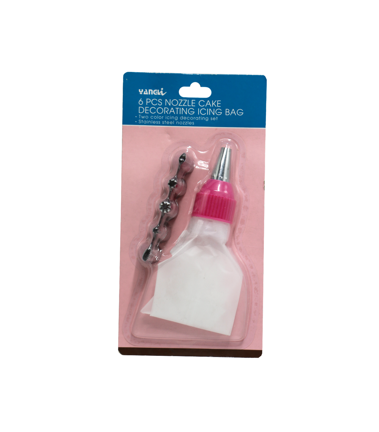 cake decorating nozzles & icing bag 7pc china 100834