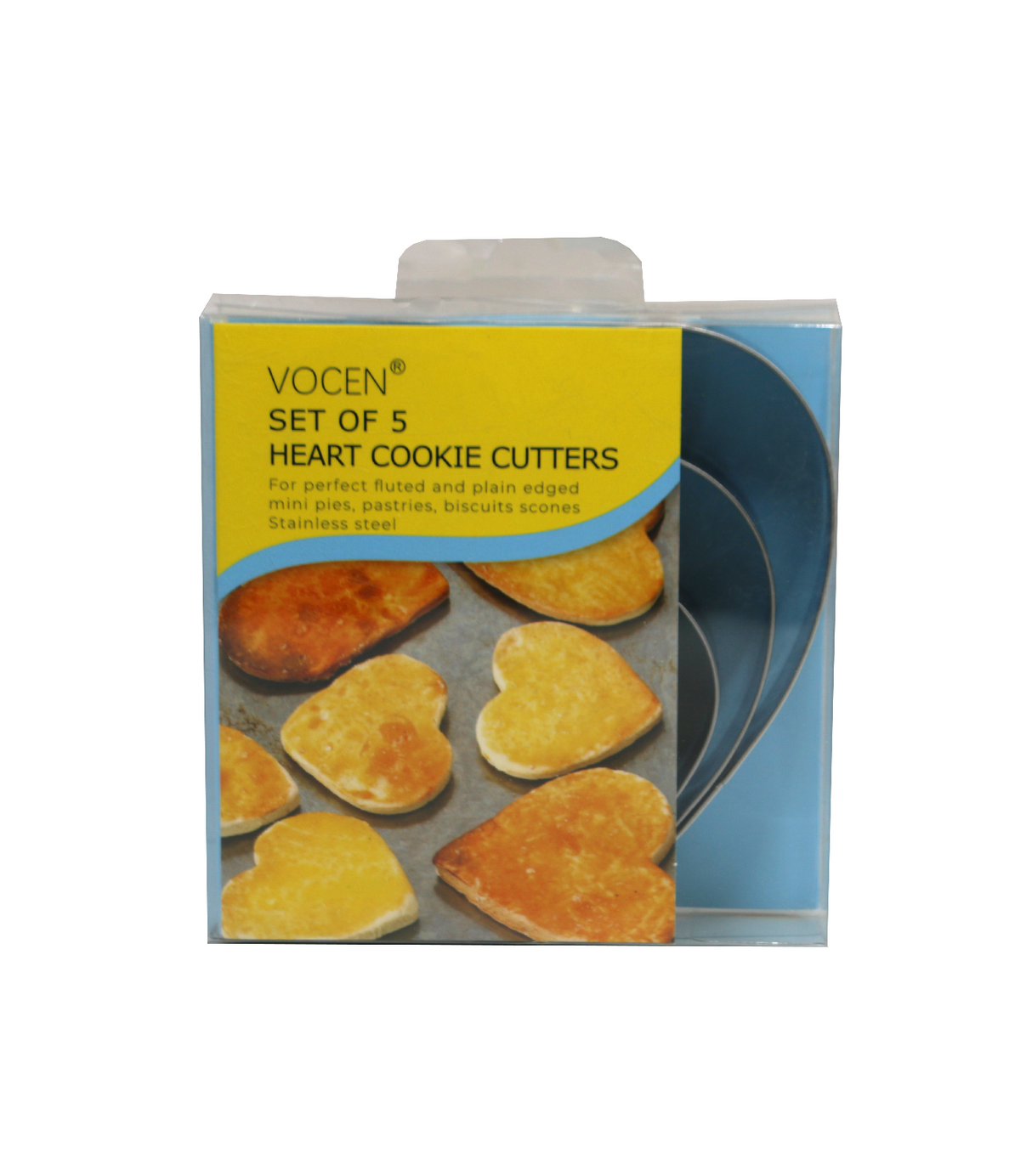 biscuit cutter 5pc heart china 100300