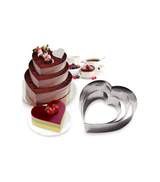 ss cake cutting rings 3pc heart china 1811-2a