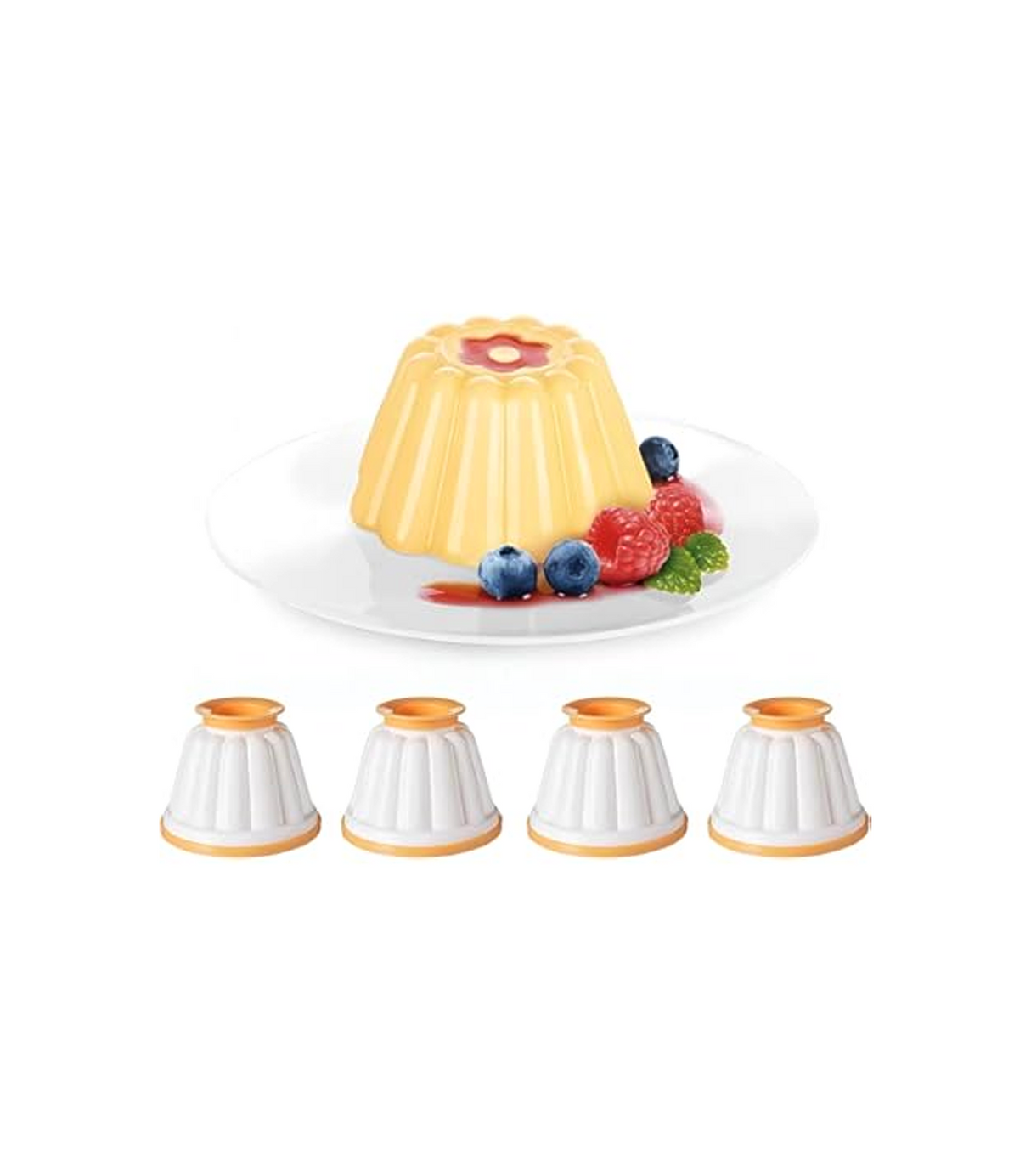 pudding mould & lid 4pc china