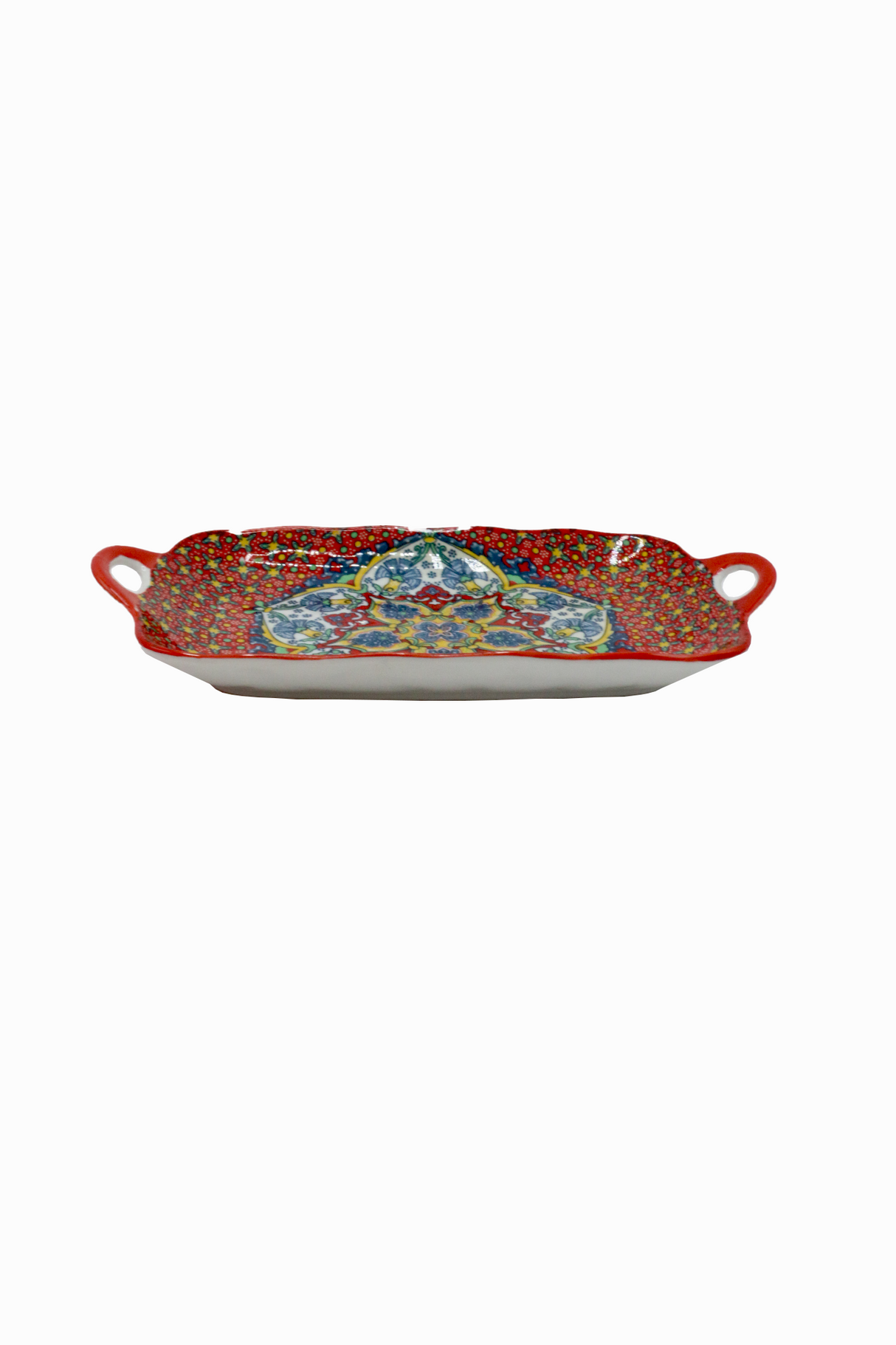 red dish 13" china