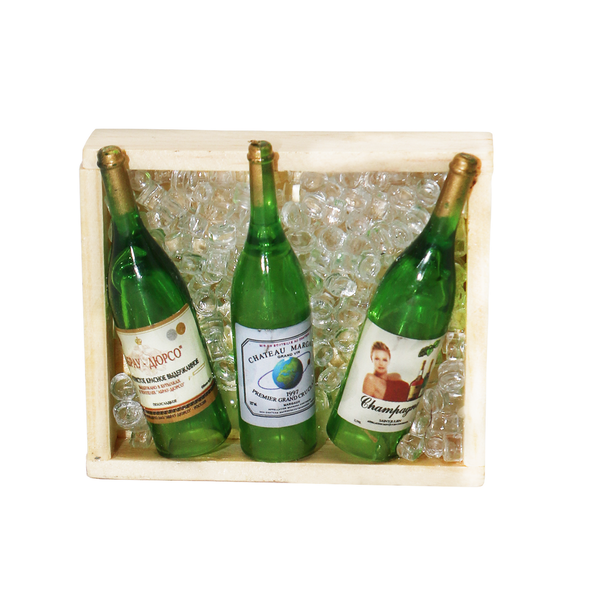 wine bottle fridge magnet 4.75x5.6cm china d562