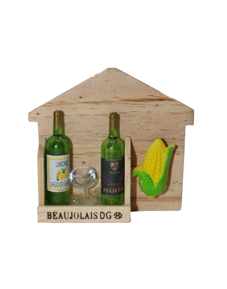 wine bottle fridg magnet 7x7.2cm china d543