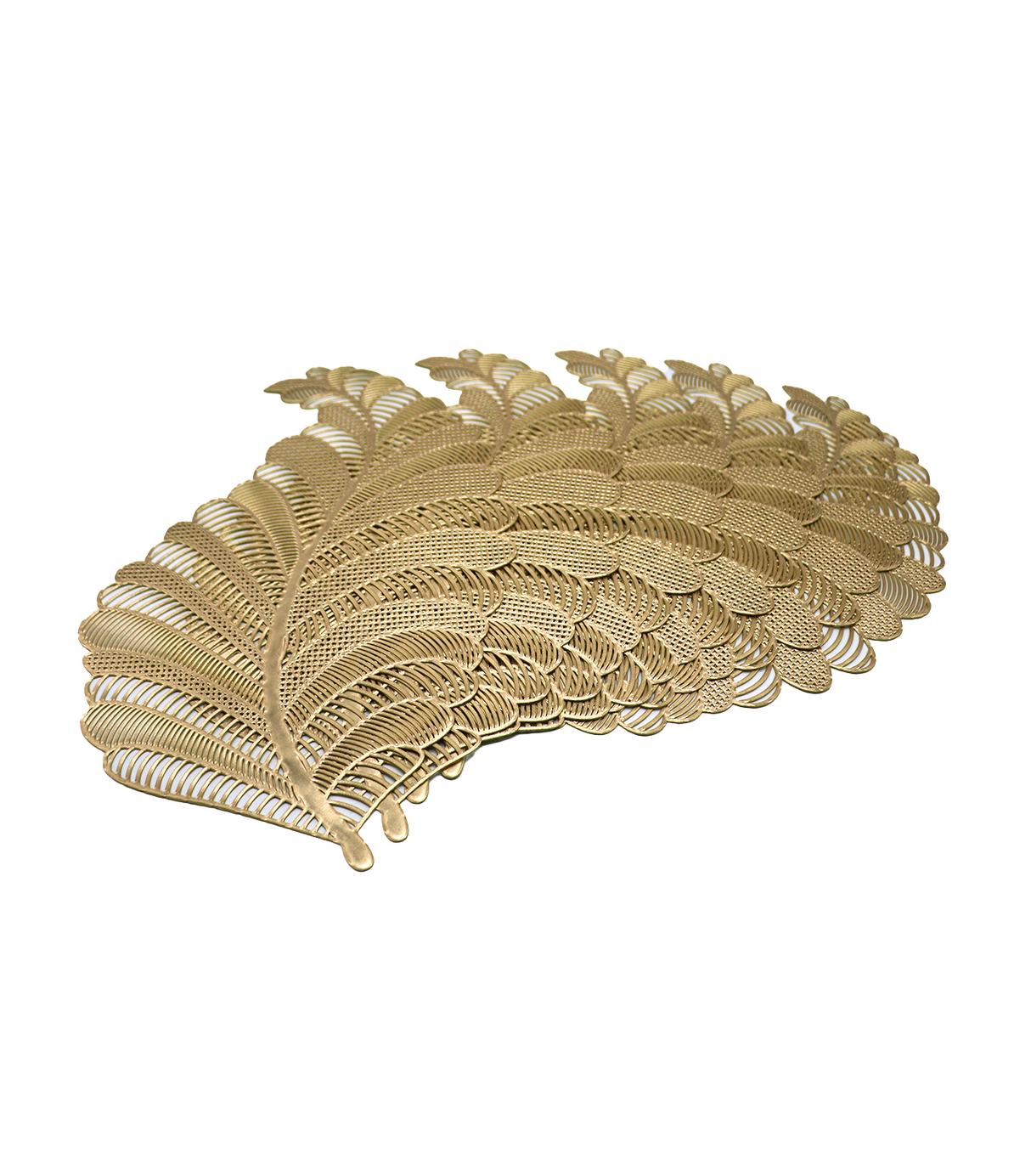 pvc table mat 1pc 46x10cm golden leaf china d806