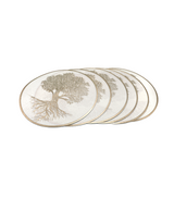 pvc table mat 1pc 38x38cm white & golden tree des china d140