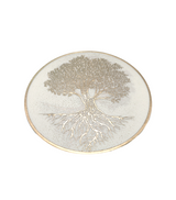 pvc table mat 1pc 38x38cm white & golden tree des china d140