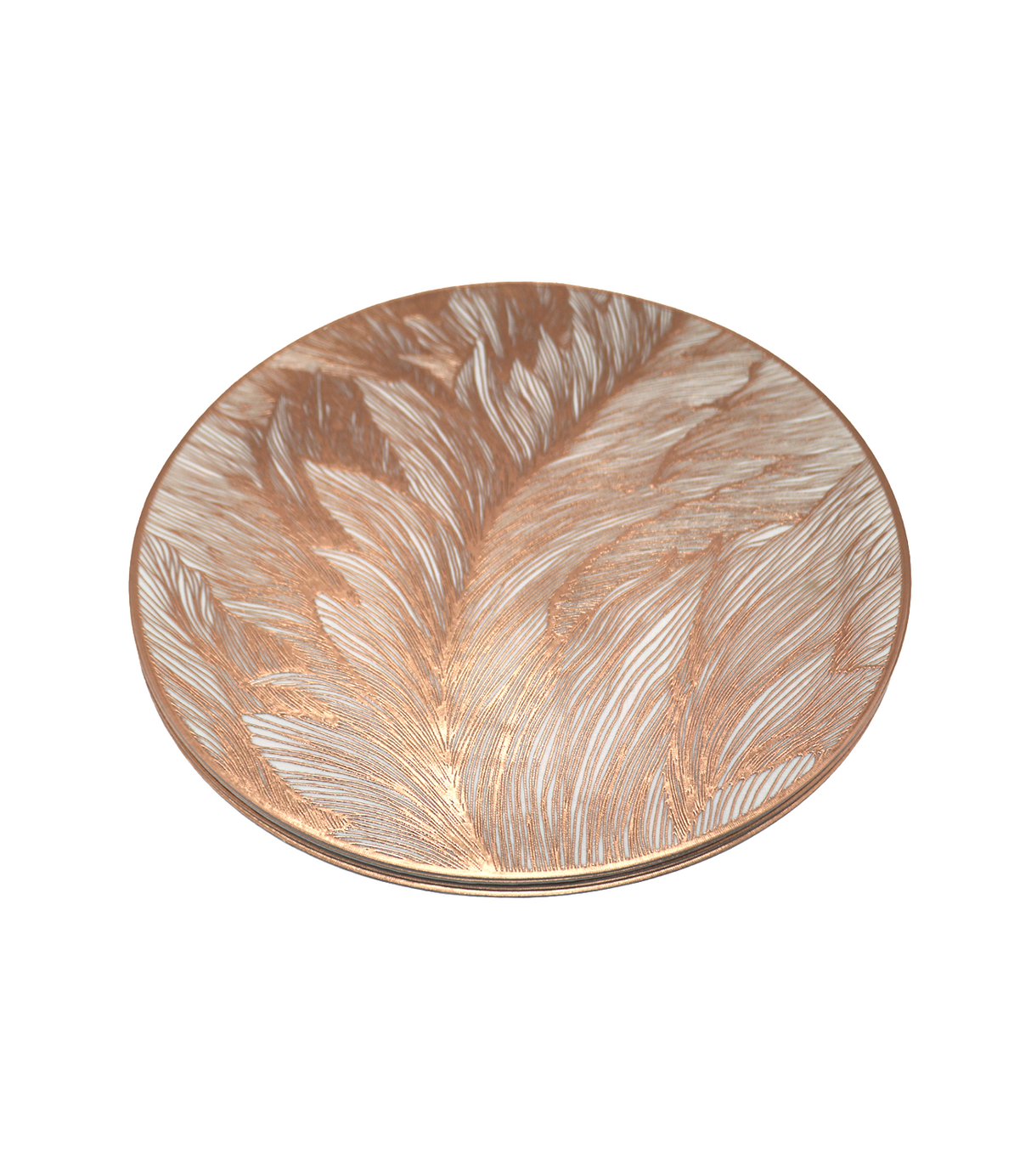 pvc table mat 1pc 38x38cm white & copper shade china d021