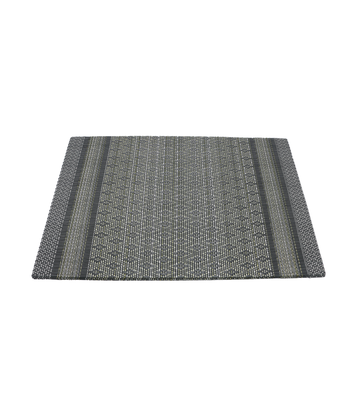 pvc table mat 1pc 45x12cm grey & golden shade china d033