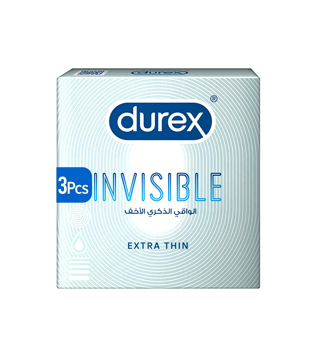 durex condom invisible extra thin 3p 1s reckitt