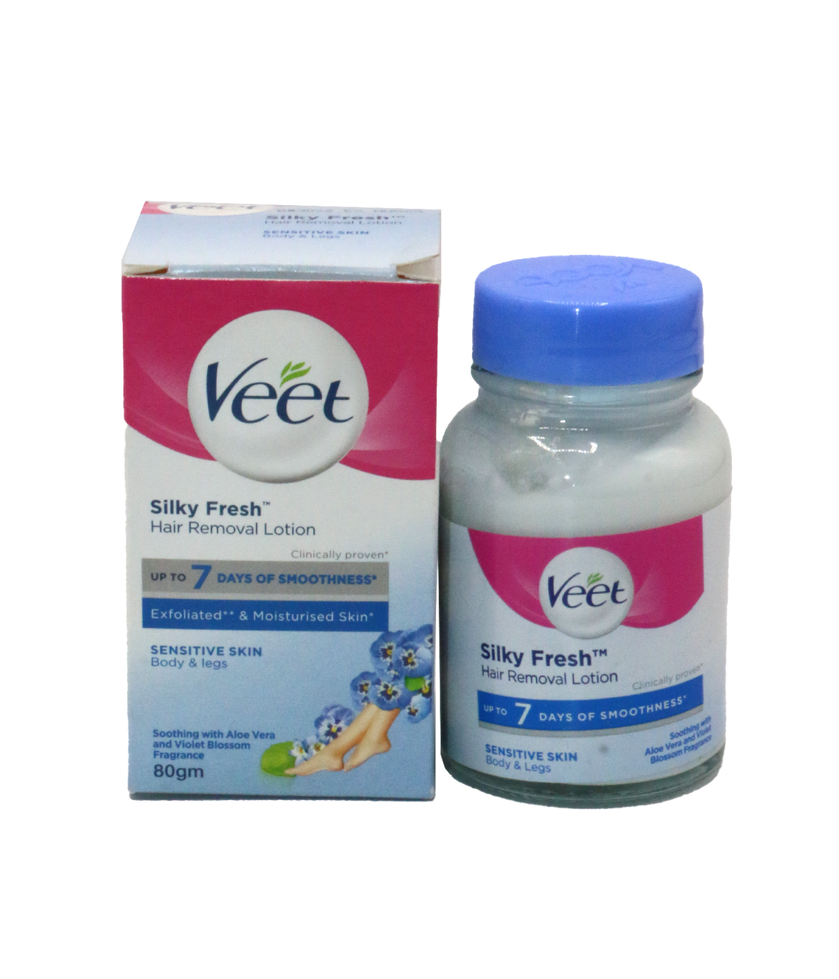 veet silky fresh sensitive skin hair removal lotion  80gm