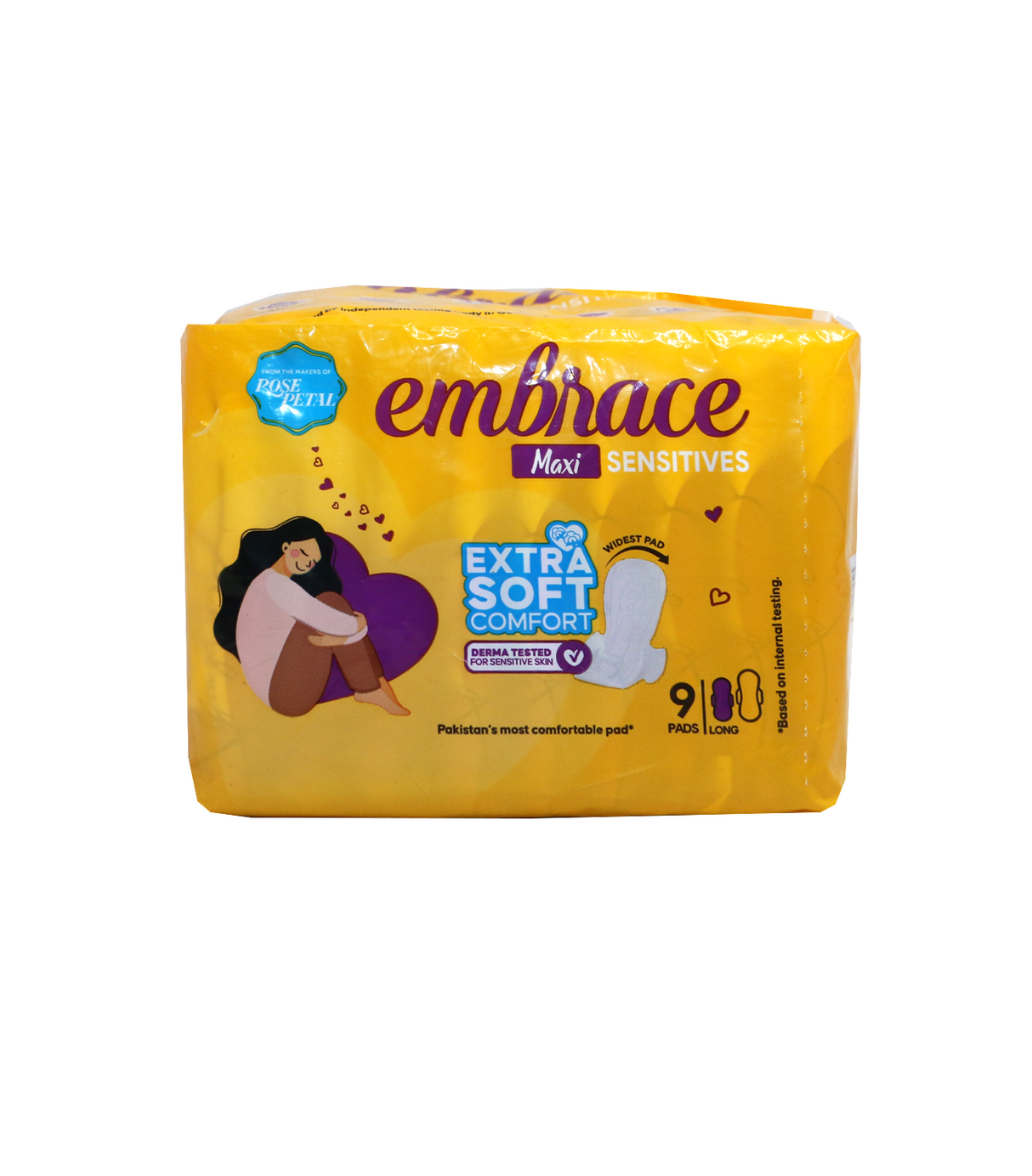 embrace pad maxi sensitives long 9pc