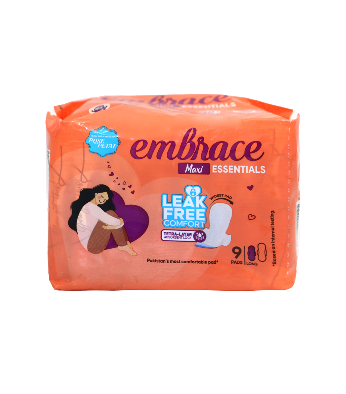 embrace pad maxi essentials long 9pc