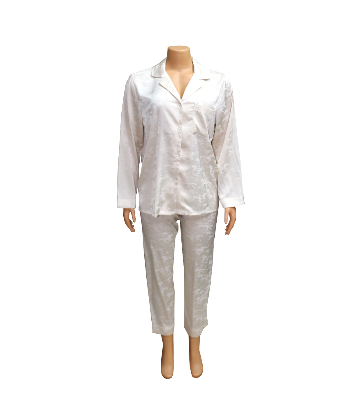 night suit silk off white 8601