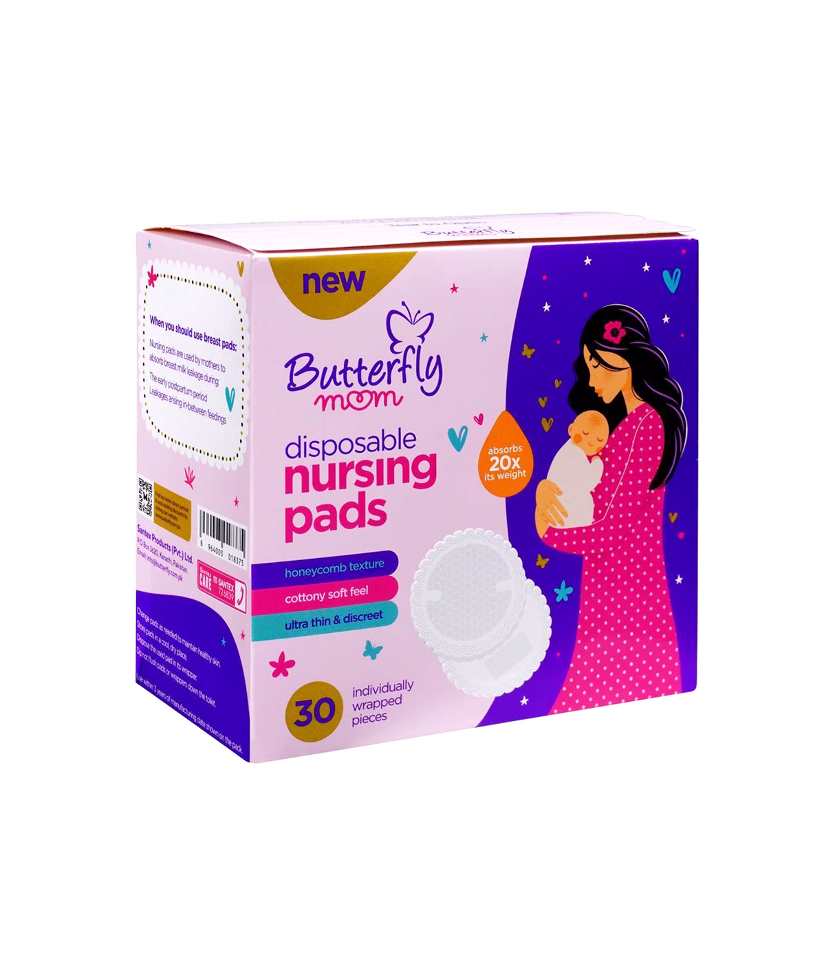 butterfly mom disposable nursing pads 30 pack