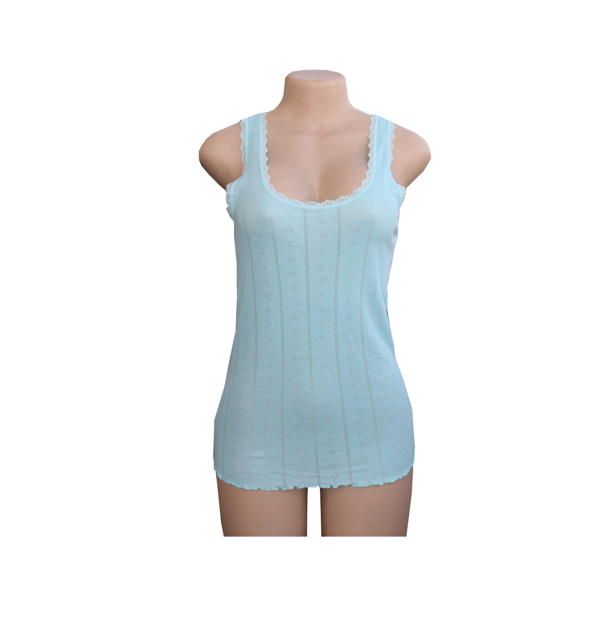 camisole sky blue net blended