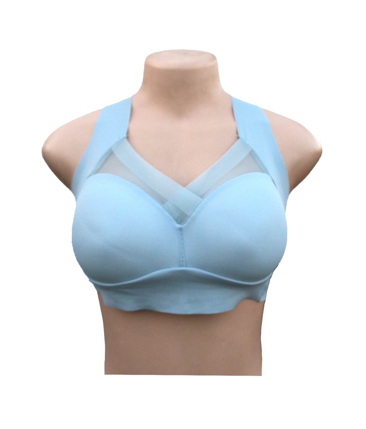 bra padded non wire gray one size