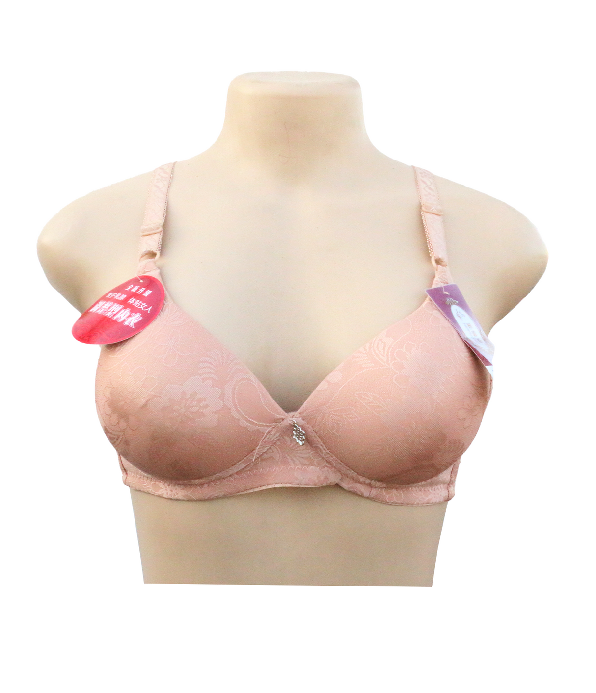 bra push up foam peach pink 3322