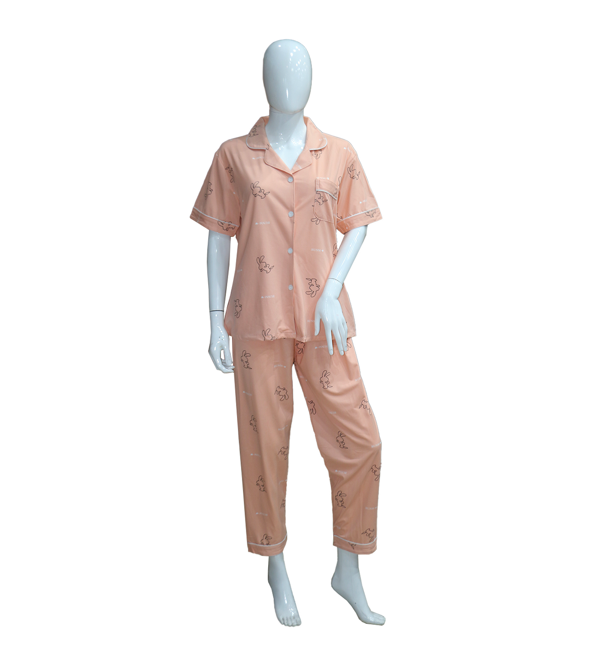 night suit soft cotton for women peach 918