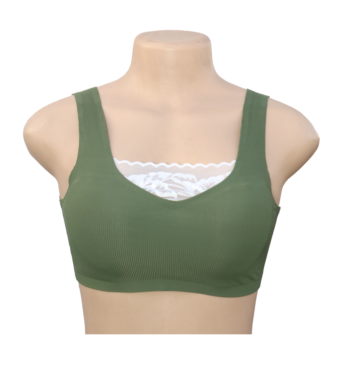 teenage training cotton bra for girls green 1591