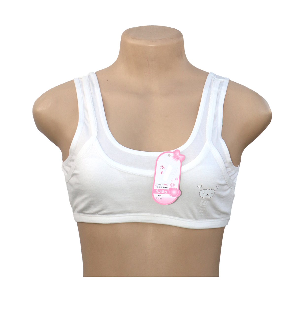 teenage training cotton bra for girls white 1591