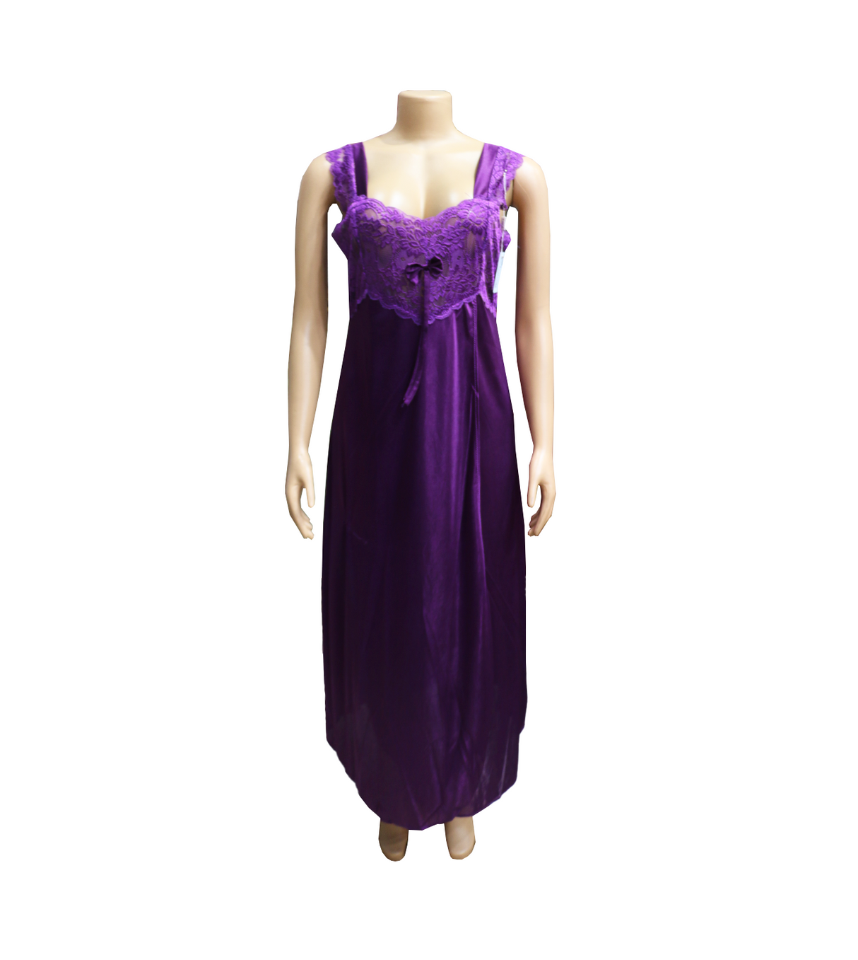 nighty silk long 1pc purple